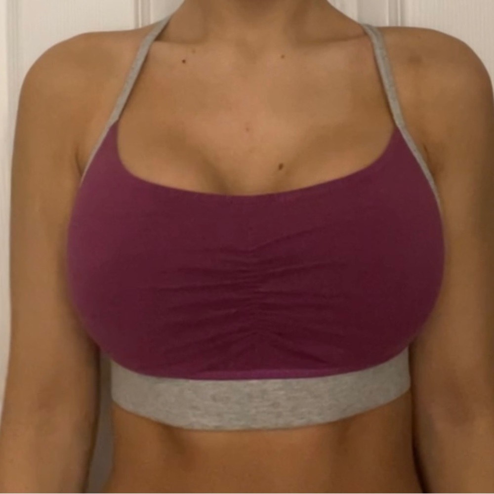 Purple Champion cross back sports bra